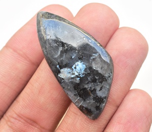 Lot de cabochons en pierres précieuses, larvicite cubique, gros, pierre précieuse ample, granit, marbre - Product Image 3