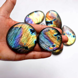 <b>Small</b> <b>Mouse</b> Flat Back Cabochon Magical White Labradorite & Druzy Bracelet Lepidolite Cabochon Quartz Pendant Rutilated Cabochon - Product Image 4