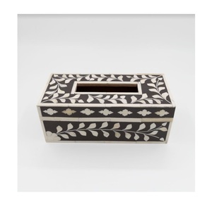 Café nidification tous les types de tables et d'affichage de bureau boîte à mouchoirs en incrustation d'os décorative distributeur de serviettes élégant de qualité supérieure - Product Image 2