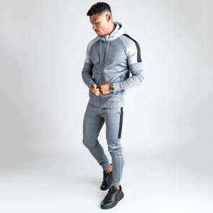 ชุดวอร์มผู้ชายแบบสวมหัวทรงปกติ ไซส์ใหญ่ กันลม แห้งเร็ว ผ้าฟลีซ โพลีเอสเตอร์/คอตตอน ความยาวเต็มตัว ใส่ได้ทุกฤดู - Product Image 2