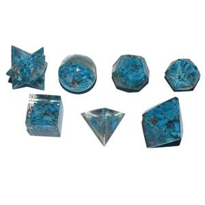 Juego de geometría de orgón de 7 Chakras, artesanías de piedra semipreciosa, cristales curativos, Ágata tallada, estilo Feng Shui, grabado de Mascota - Product Image 1