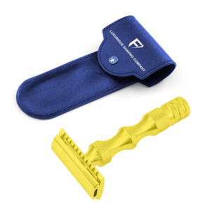 Maquinilla de afeitar de seguridad de doble hoja para mujer Zero Waste con mango texturizado Afeitadora de acero inoxidable - Product Image 6