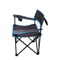 Chaise de camping pliante simple en tissu et métal, légère et moderne, de style turc, bleue, pour la plage, l'atelier, l'extérieur et le parc, mobilier d'extérieur