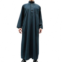 Thobe arabe grande taille de haute qualité pour hommes, style islamique, manches longues, polyester et coton, léger, anti-plis, style urbain