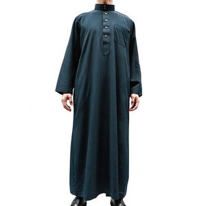 Thobe arabe grande taille de haute qualité pour hommes nouveau Design islamique manches longues 100% coton thobes saoudien arabe marocain avec panneaux - Product Image 3