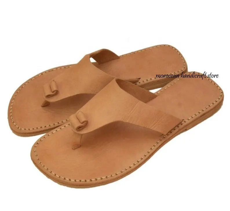 Genuine Leather Slippers, Men's Summer Beach flip flop