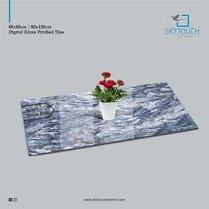 Carreaux de sol en porcelaine polie Inde Blanc grisâtre Grande unité intérieure goutte à goutte Carreaux de sol en porcelaine 600x1200 Carreaux vitrifiés - Product Image 4