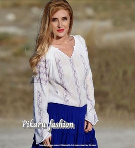 ชุดเดรสคอวีปักลายสไตล์โบฮีเมียนสำหรับผู้หญิงชุดเดรสลำลองแขนยาวหรูหราเสื้อผ้าชายหาดดีไซน์ล่าสุด6XL ไซส์ - Product Image 2