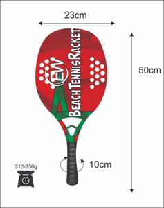 Raquetas de Tenis Playa Personalizadas, Raqueta de Pádel de Fibra de Carbono y Vidrio, Cara de 20 mm, Peso 310-330 g, Logotipos y Color Personalizados - Product Image 2