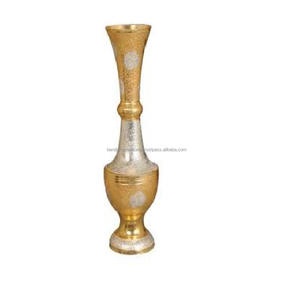 High Quality Home Decorative Brass <b>Cast</b> Flower Vase Indian <b>Hand</b> Craved Metal Flower Pot - Product Image 2