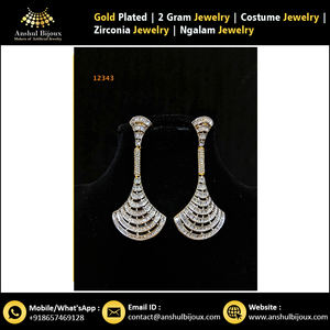 Boucles d'oreilles de mariage africain élégantes en diamant américain pour fêtes, cadeaux, fiançailles - Product Image 5