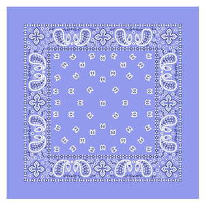 Classic Blue Cotton Bandana Eco-Friendly <b>Tie</b> <b>Back</b> Breathable Poplin Fabric for Adults All Seasons - Product Image 1