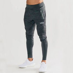 Blue Premium Jogger Tapered Fit Men's Gym Fitness Wear Pantalon de survêtement en toile camouflage personnalisé avec taille haute Style décontracté - Product Image 2