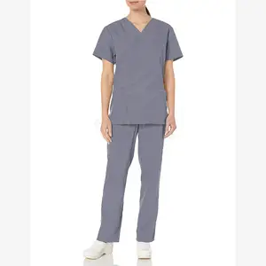 Модная униформа, костюм скрабы, оптовая продажа, медицинская растягивающаяся униформа для медсестер, скрабы для кормления