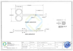 กรรไกรตัดขน Tenotomy กรรไกรตัดเล็บ Stevens กรรไกรตัดเล็บขนาดเล็กหยัก - Product Image 3