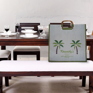 Sacs en Jute écologique gris promotion, taille personnalisée, fourre-tout, 1 pièce - Product Image 2