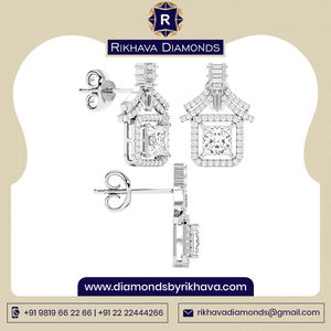 Pendientes Elegantes de Oro Blanco de 10K con Diamantes Incrustados, Hermosos Solitarios de Corte Brillante Redondo de 2.25ct, por Proveedor Principal - Product Image 3