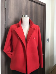 Gabardina de estilo joven para mujer, gabardina con botones, bolsillos decorados informales, doble botonadura, Color rojo, colección de invierno 2021 - Product Image 2