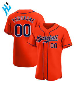 100% poliéster Softball Jerseys hombres Softball uniformes cuello en V béisbol sublimación su propio diseño cómodo béisbol Jersey - Product Image 1