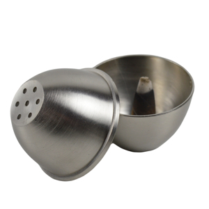 Porte-encens ovale argenté design avec finition brillante pour usage religieux ou décoration intérieure - Product Image 1