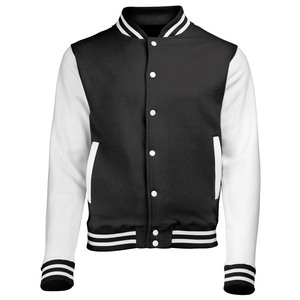 Quality Fleece Wholesale Men Custom Cotton Fleece Baseball <b>Jacket</b> Letterman Blank Varsity <b>Jacket</b> Custom Logo - Product Image 3