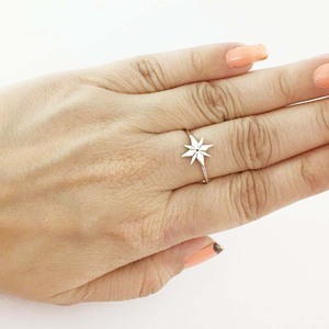 925แหวนหมั้นเงินสเตอร์ลิงสีเงินแท้สำหรับผู้หญิงเครื่องประดับ minimalistic แหวนเงินรูปดาว925เงินสเตอร์ลิง925เงิน - Product Image 5