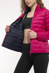 Za-blouson d'hiver réversible en duvet pour femmes, matière luisante, style coréen, 100% - Product Image 3