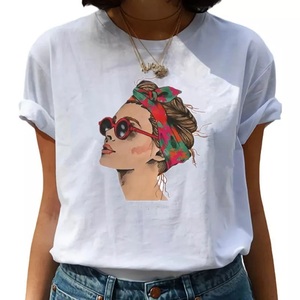 Xiaomi Huzaima — T-shirt imprimé pour femme, haut décontracté à la mode internationale, vêtement d'été, grande taille, nouvelle collection - Product Image 4