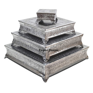 <b>Set</b> of Four Metal <b>Cake</b> <b>Stand</b> Nickle Plated Handmade Designer Fancy <b>Cake</b> <b>Stand</b> Indian Stylish Low Price Best Metal <b>Cake</b> <b>Stand</b> - Product Image 1
