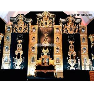 Decoración de escenario de lujo para bodas, decoración de escenario de gran Calcomanía para la recepción de bodas en el sur de Asia - Product Image 1