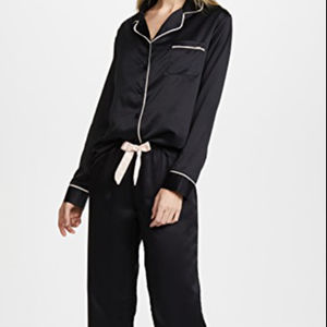 New arrival fashionable trending latest design satin Pajamas <b>long</b> <b>sleeve</b> women sleepwear girlish <b>night</b> wear for women - Product Image 3