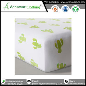 New Arrival Lovely Printed Cotton <b>Muslin</b> <b>Baby</b> Bedding Crib Fitted Sheet Cot Bed Waterproof Crib Sheet From India - Product Image 2