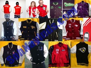 Veste universitaire à capuche respirante et coupe-vent de meilleure qualité pour hommes école hiver broderie personnalisée manches en cuir véritable laine - Product Image 3