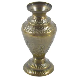 Vintage Vase Entry Way Decor Design Flower Vase With Good Quality Brass Antique Finishing Design And Solid Metal Design Vase