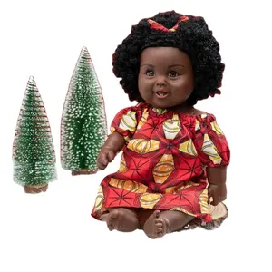 고품질 아기 인형 아프리카 직물 인쇄 드레스 블랙 아기 인형