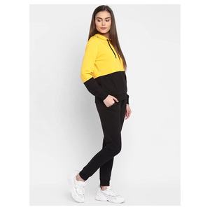 Conjunto de chándal Jogger de 2 piezas para Otoño e Invierno para mujer, chándal de manga larga con capucha, chándal de talla grande para la calle con logotipo personalizado - Product Image 4