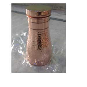 Botella de agua de cobre martillado vintage al por mayor a prueba de fugas y ecológica para agua potable exportador directo - Product Image 3