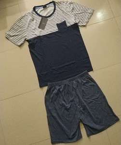 ชุดเสื้อนอกลำลองสำหรับผู้ชายชุดกางเกงขาสั้นและเสื้อยืดระบายอากาศทำจากผ้าฝ้ายมีลายพิมพ์ฉลากของแท้สำหรับฤดูร้อน - Product Image 1