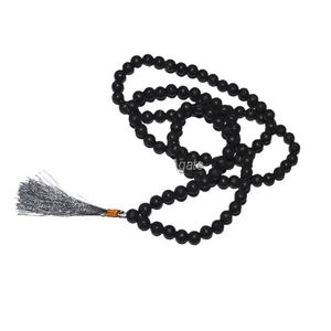 Cuentas de oración de piedra de lava, Ágata multicolor Jap Mala, cadena tratada por radiación, cuentas de piedras preciosas naturales de corte brillante redondo-071 - Product Image 1