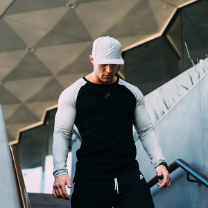 T-shirt personnalisé à manches longues pour hommes, en coton, taille plus, ajustée - Product Image 2