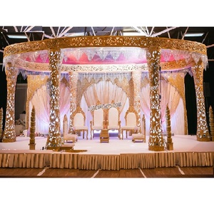 Dazzling Delizio Indian Wedding Mandap Designs Muslim Wedding Golden Delizio Mandap Set South Indian Wedding Delizio Mandaps USA - Product Image 1