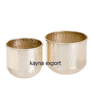 Maceta de Metal de diseño elegante para jardín de casa, macetas martilladas de lujo para decoración de suelo de Hotel y restaurante, nuevas macetas de flores - Product Image 1