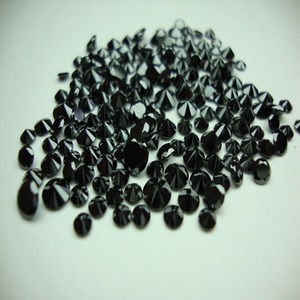 Diamant naturel rond brillant de qualité AA, noir de jais, 5 carats et plus, taille brillant, 11,5 mm et plus, certifié IGI, rempli - Product Image 1