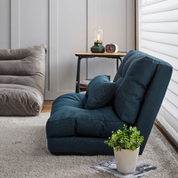 Visi Floor Chaise longue convertible pliante rembourrée, sans pieds, pour salon, canapé de sieste moderne, lit de repos