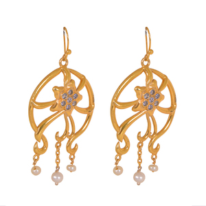 18k Gold Plated <b>Silver</b> Bezel Set Drop <b>Earrings</b> Jewelry Supplier Lolite Gemstone <b>Dangle</b> <b>Earrings</b> From Wholesaler - Product Image 1