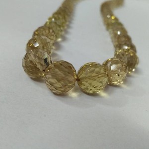Cuentas Redondas Facetadas de Cuarzo Cerveza Natural Amarillo de 4mm y 6mm, Piedras Semipreciosas para la Fabricación de Joyería - Product Image 1