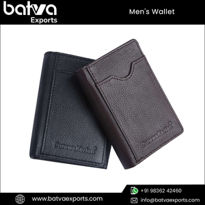 Cartera de cuero genuino hecha a mano con bloqueo RFID para hombre, billetera de lujo triple delgada con forro de PU protegida, carteras RFID para hombre - Product Image 4