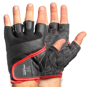 Gants de gymnastique demi-doigts personnalisables pour hommes Gants d'entraînement en silicone néoprène Soutien des poignets pour l'entraînement, l'haltérophilie et le fitness - Product Image 4
