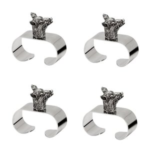 Anneaux de serviette en métal de conception antique avec la conception unique dans le toucher fin argenté pour l'usage quotidien de cuisine - Product Image 2