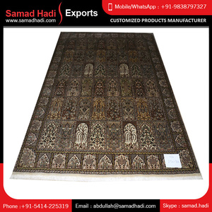 Fabricante indio de Alfombras anudadas a mano, alfombra Bhadohi Jaipur, última colección bordada, diseño moderno, alfombra anudada a mano - Product Image 5